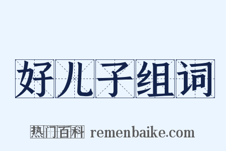 好儿子组词是什么意思的图片